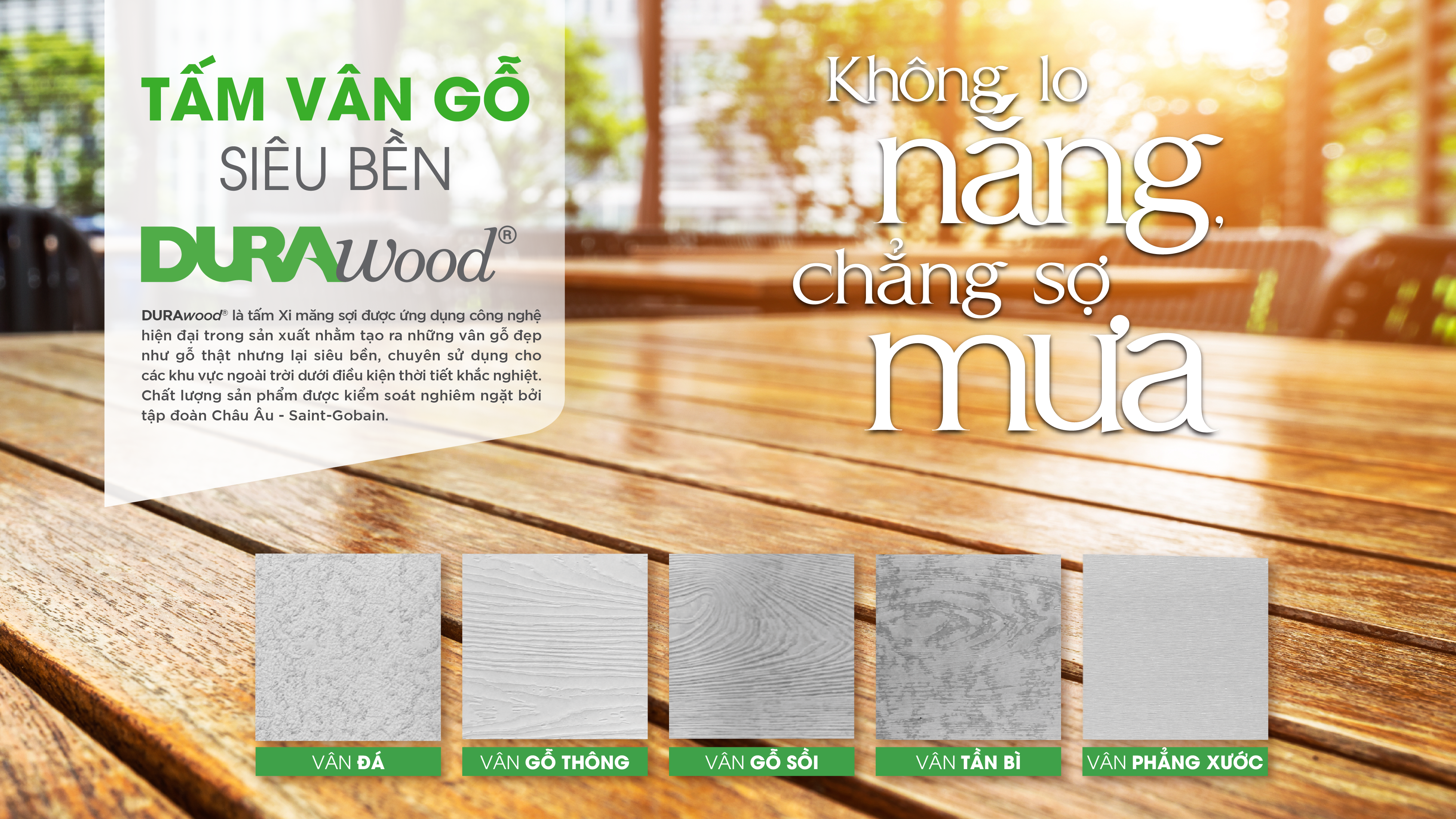 Tấm vân gỗ siêu bền DURAwood